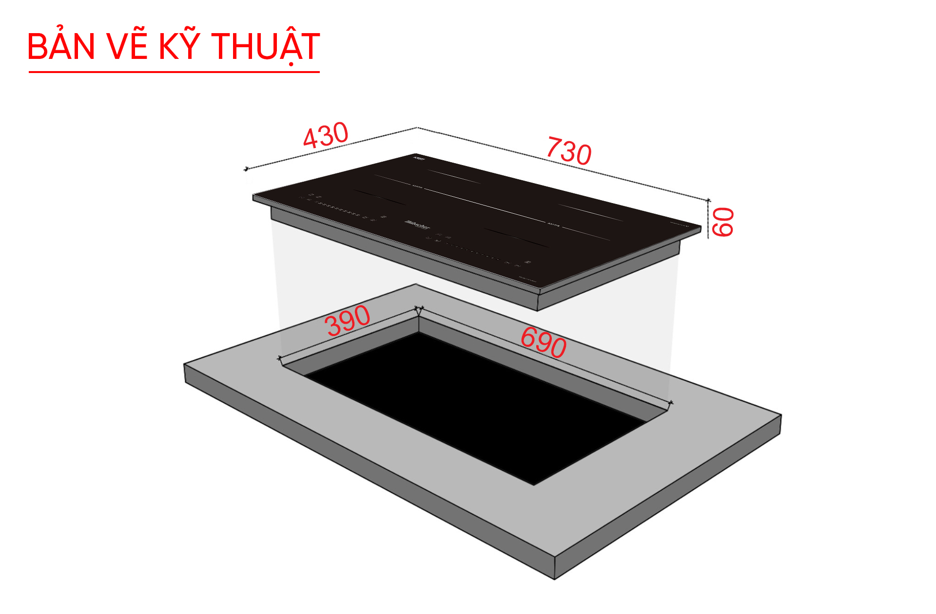 Bếp từ đôi Hubscher model: IHC-6261